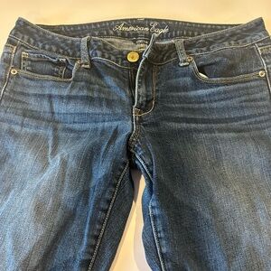 American Eagle Outfitters Women's Dark Blue Skinny Jeans